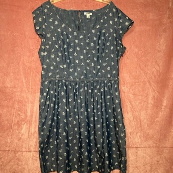 Old Navy Dresses & Skirts - Womens Blue Floral Old Navy Mini Dress Size 16